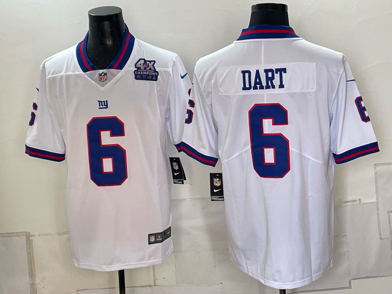 Men New York Giants #6 Dart white Nike 2026 NFL Game Jersey 0930004